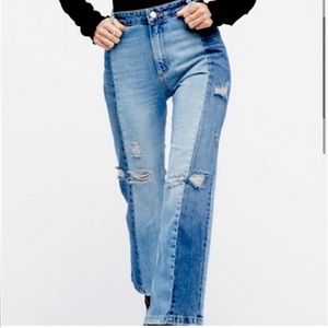 Free People Two Toned Jean